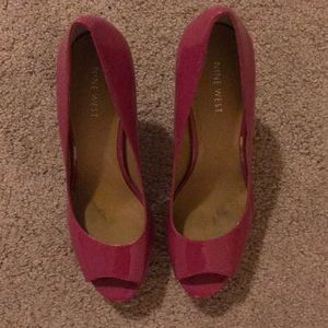 Pink wedding shoes